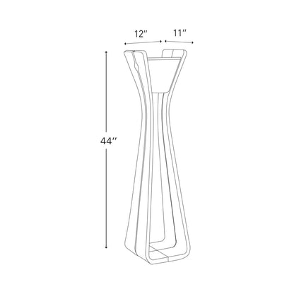 Bloom Solar LED Floor Lamp - line drawing.