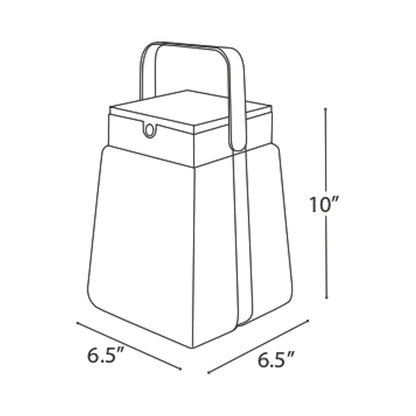 Bump Outdoor Solar LED Lantern - line drawing.