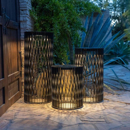 Dala Outdoor Solar LED Lantern in Outside Area.