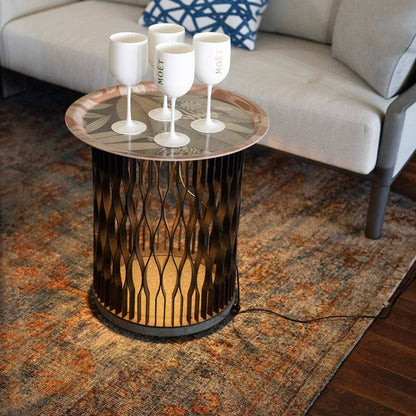 Dala Solar LED Lantern in living room.