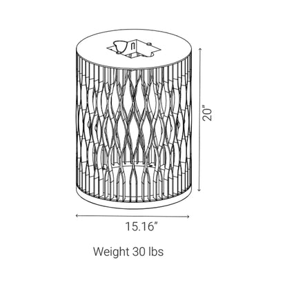 Dala Solar LED Lantern - line drawing.