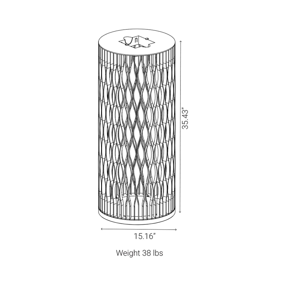 Dala Solar LED Lantern - line drawing.
