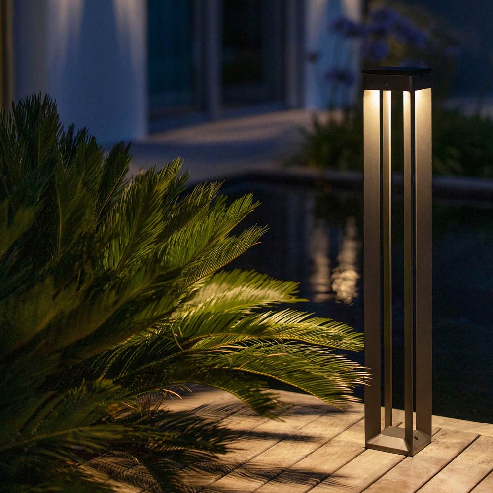 Faro Outdoor Solar LED Pathway Light in Outside Area.