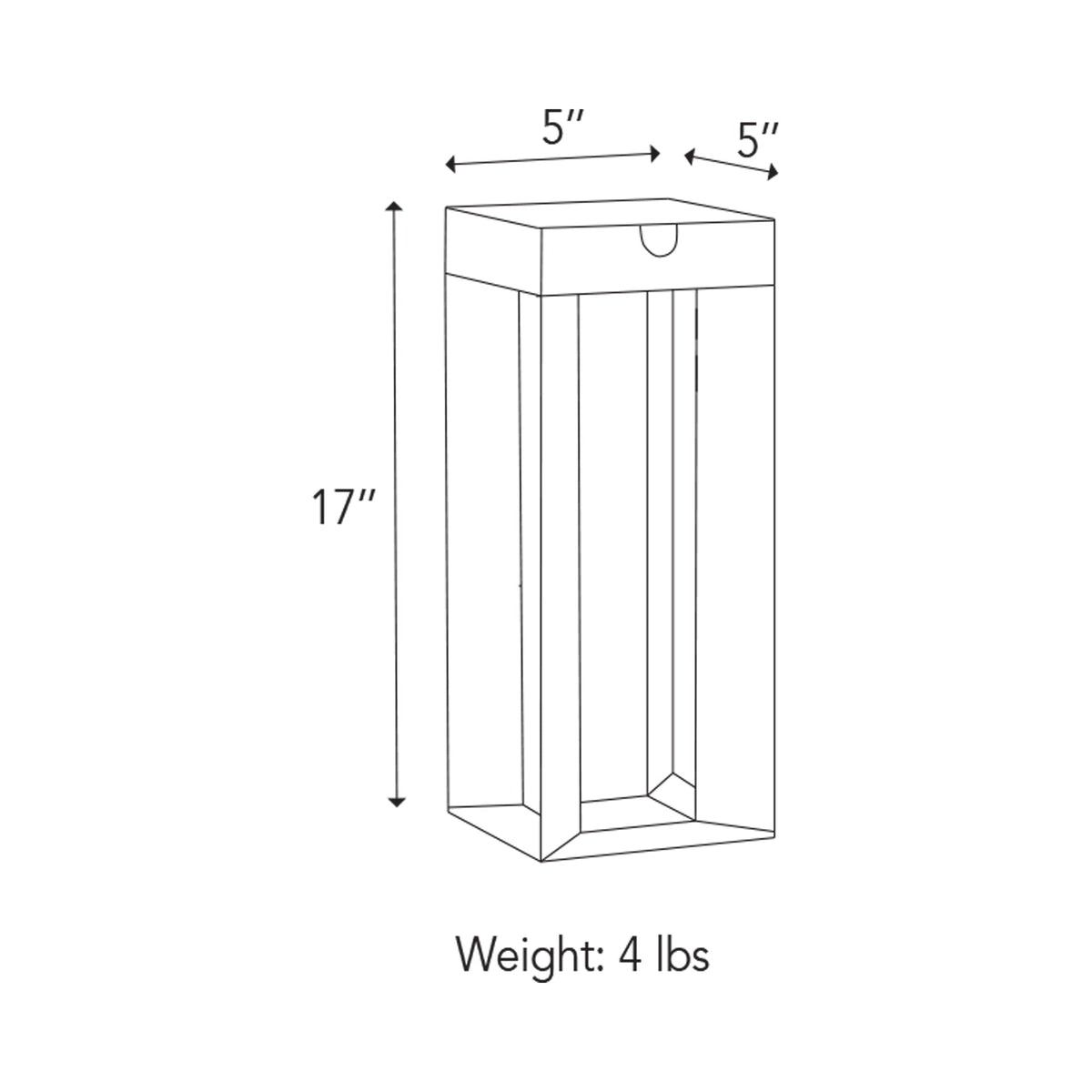 Faro Outdoor Solar LED Pathway Light - line drawing.
