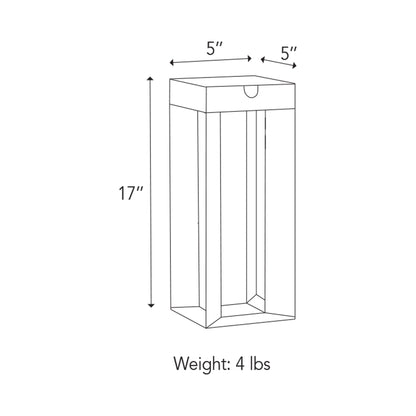 Faro Outdoor Solar LED Pathway Light - line drawing.