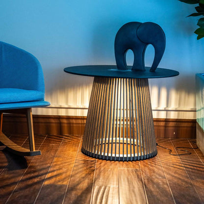 Halo Solar LED Table in living room.