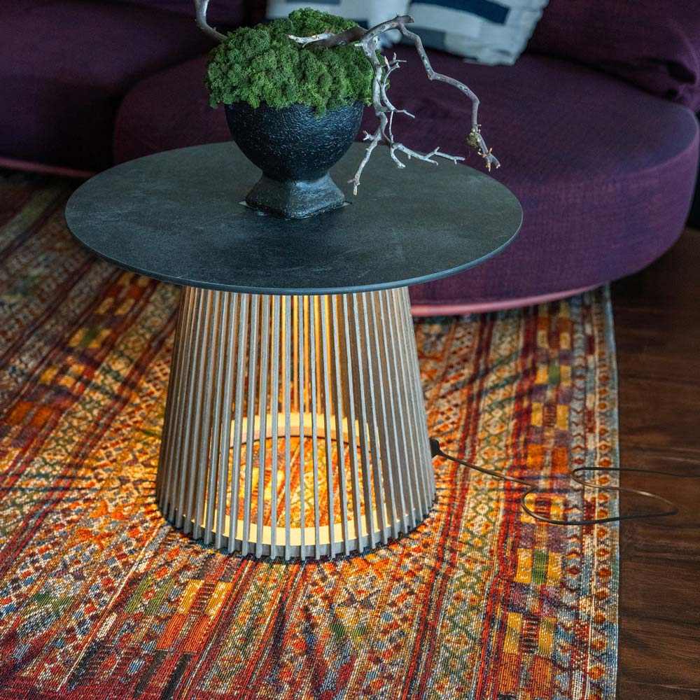 Halo Solar LED Table in living room.