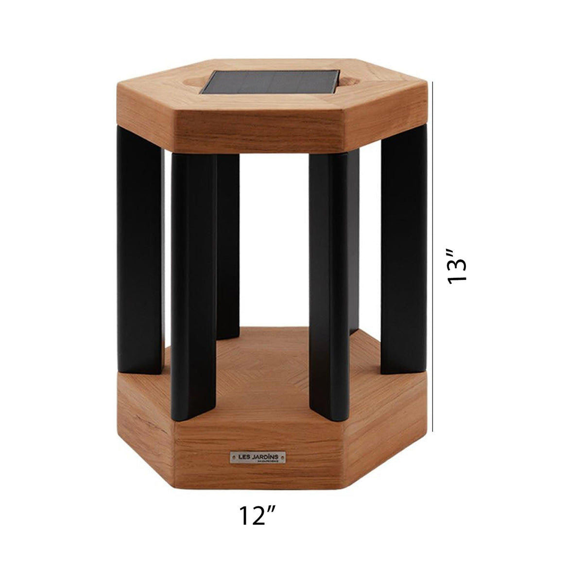 Hexa Outdoor Solar LED Lantern - line drawing.