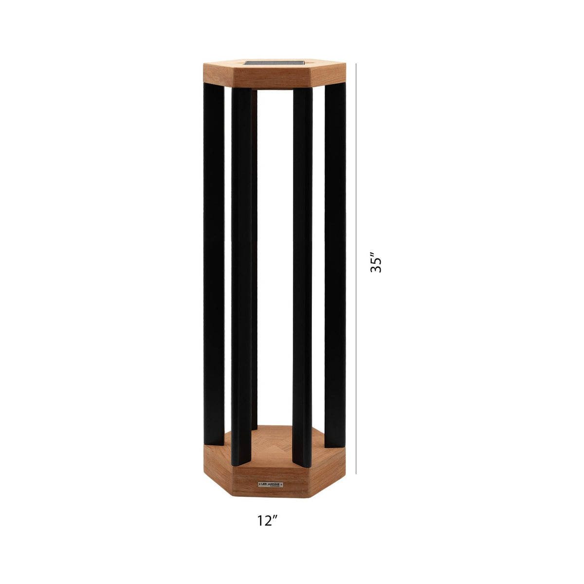 Hexa Outdoor Solar LED Lantern - line drawing.