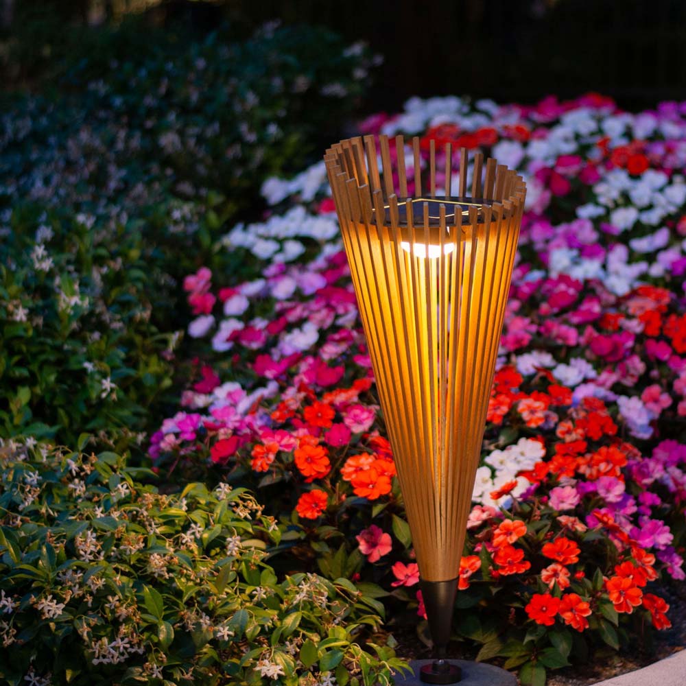 Ikon Outdoor Solar LED Pathway Light in Outside Area.
