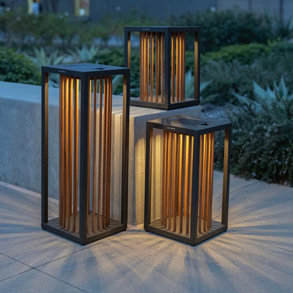 Inka Outdoor Solar LED Lantern in Outside Area.
