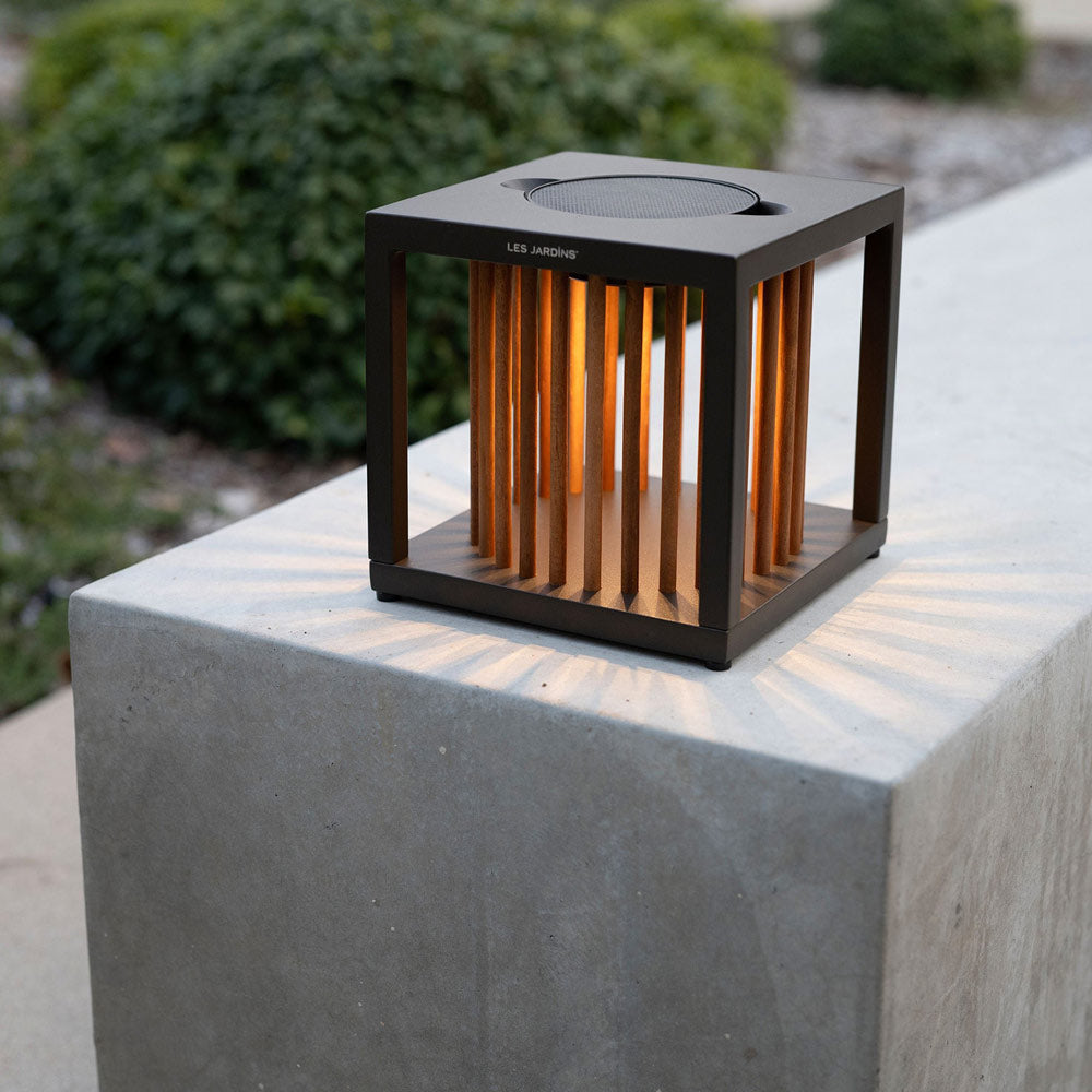 Inka Outdoor Solar LED Table Lamp in Outside Area.