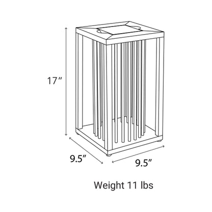 Inka Solar LED Lantern - line drawing.