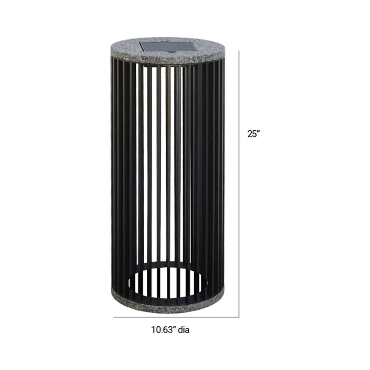 Kent Outdoor Solar LED Pathway Light - line drawing.