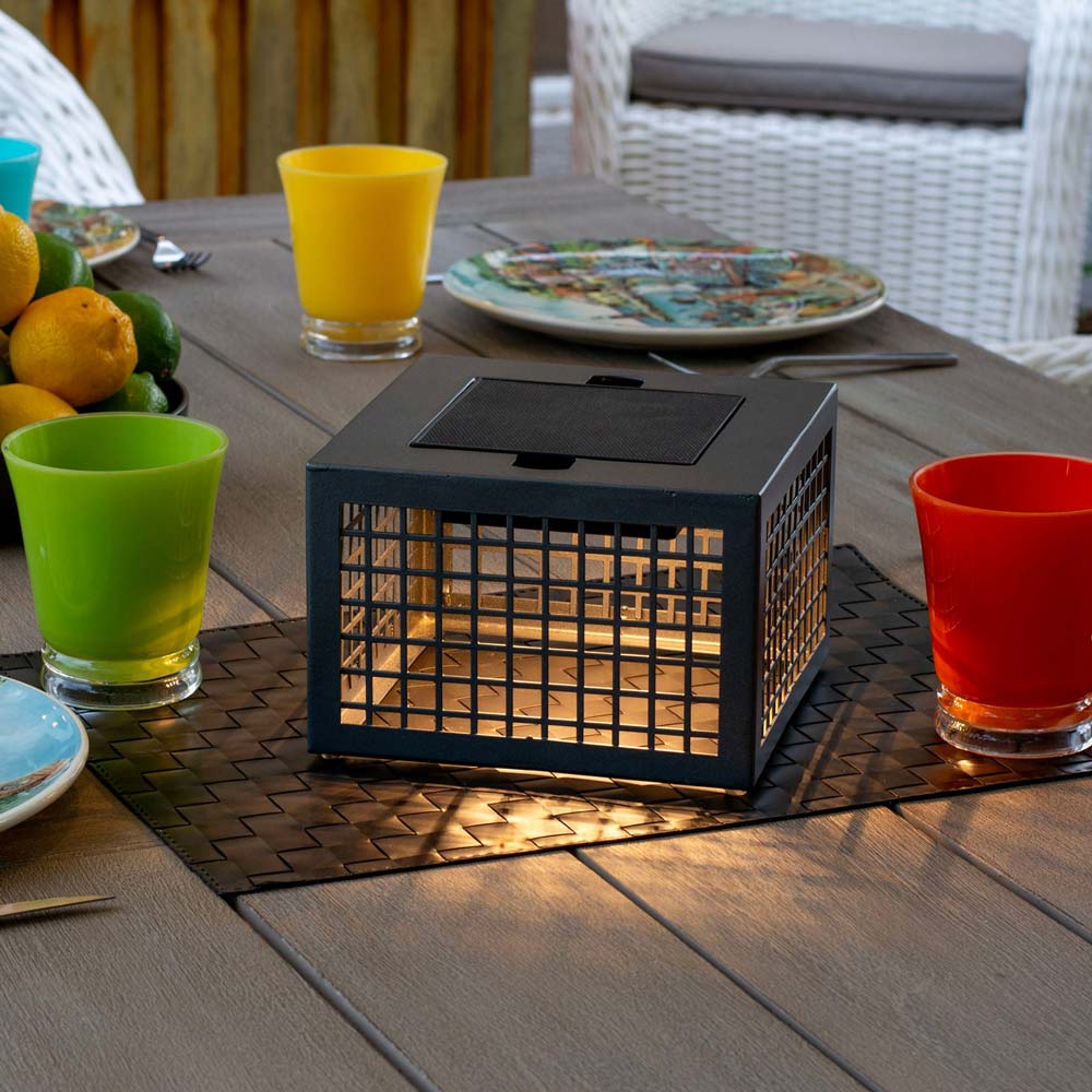 Koob Outdoor Solar LED Table Lamp in Outside Area.