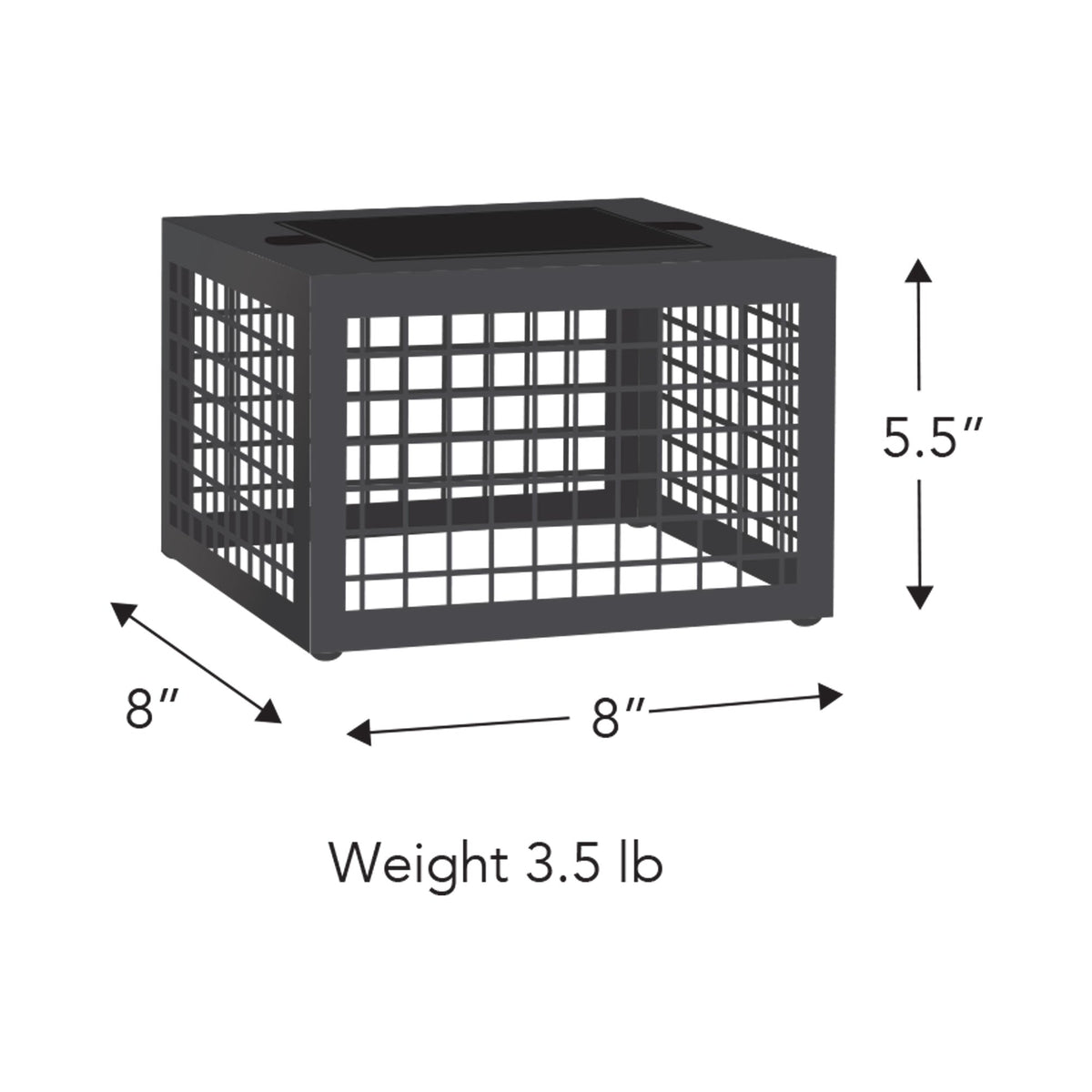 Koob Outdoor Solar LED Table Lamp - line drawing.