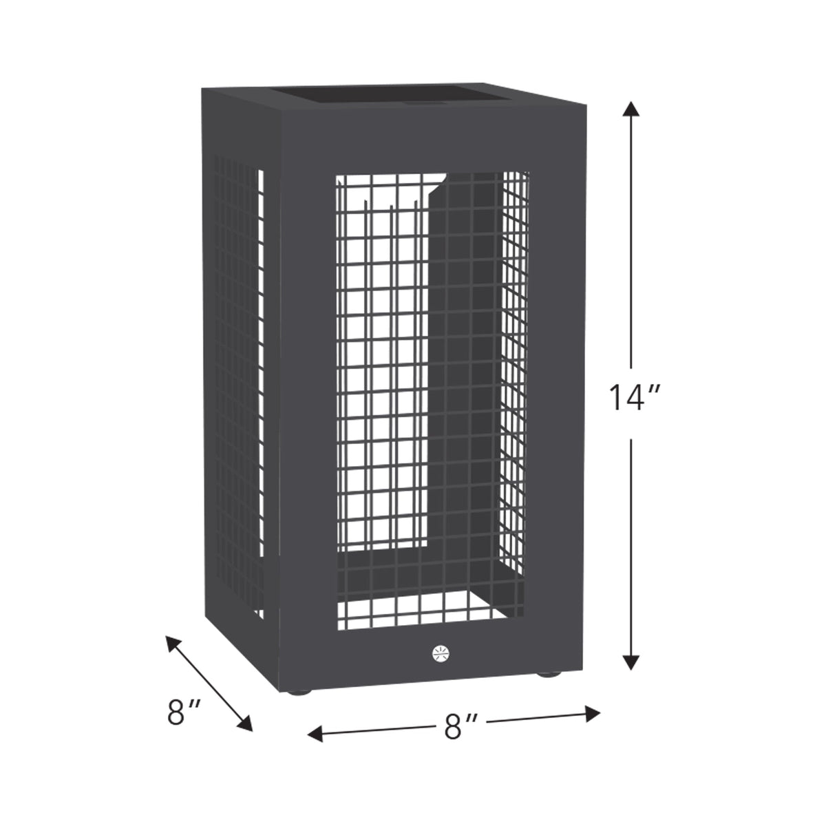 Koob Solar LED Lantern - line drawing.