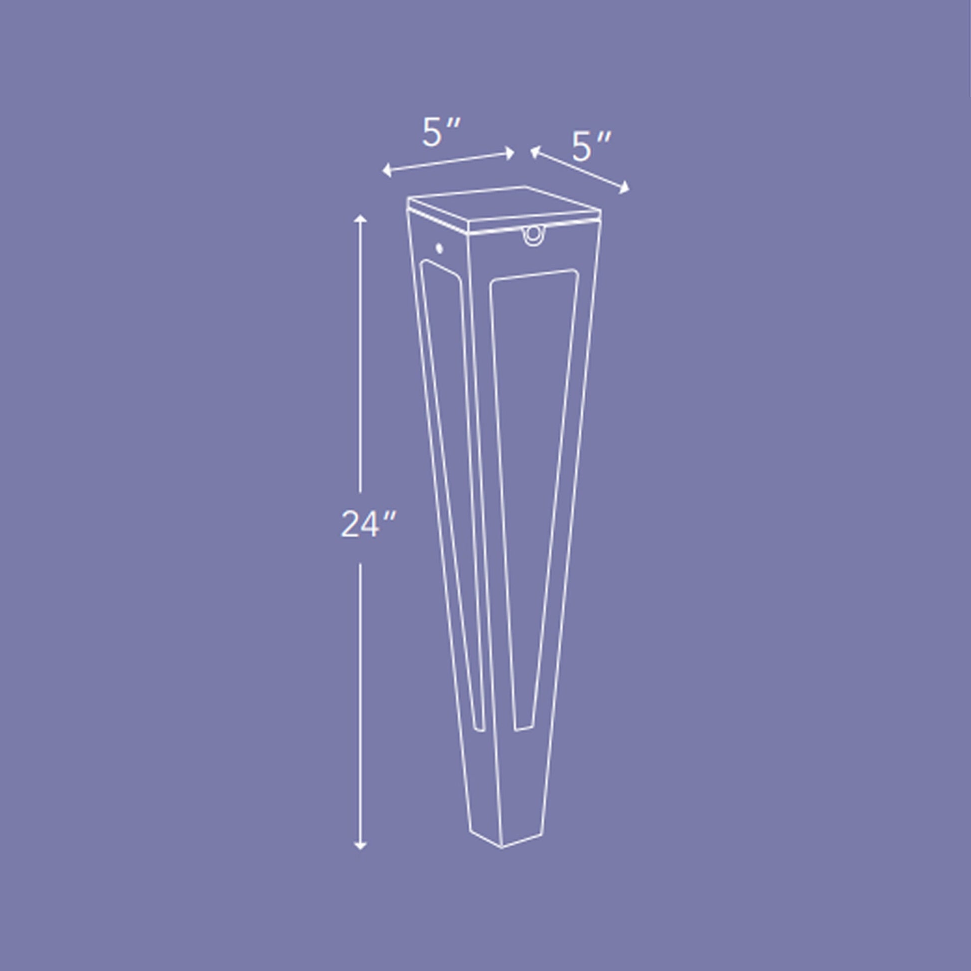 Lanai Outdoor Solar LED Torch Light - line drawing.