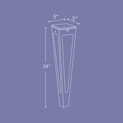 Lanai Outdoor Solar LED Torch Light - line drawing.