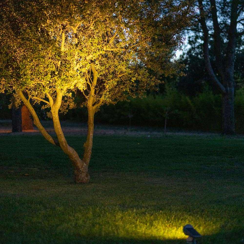 Pier Outdoor Solar LED Spot Light in Outside Area.