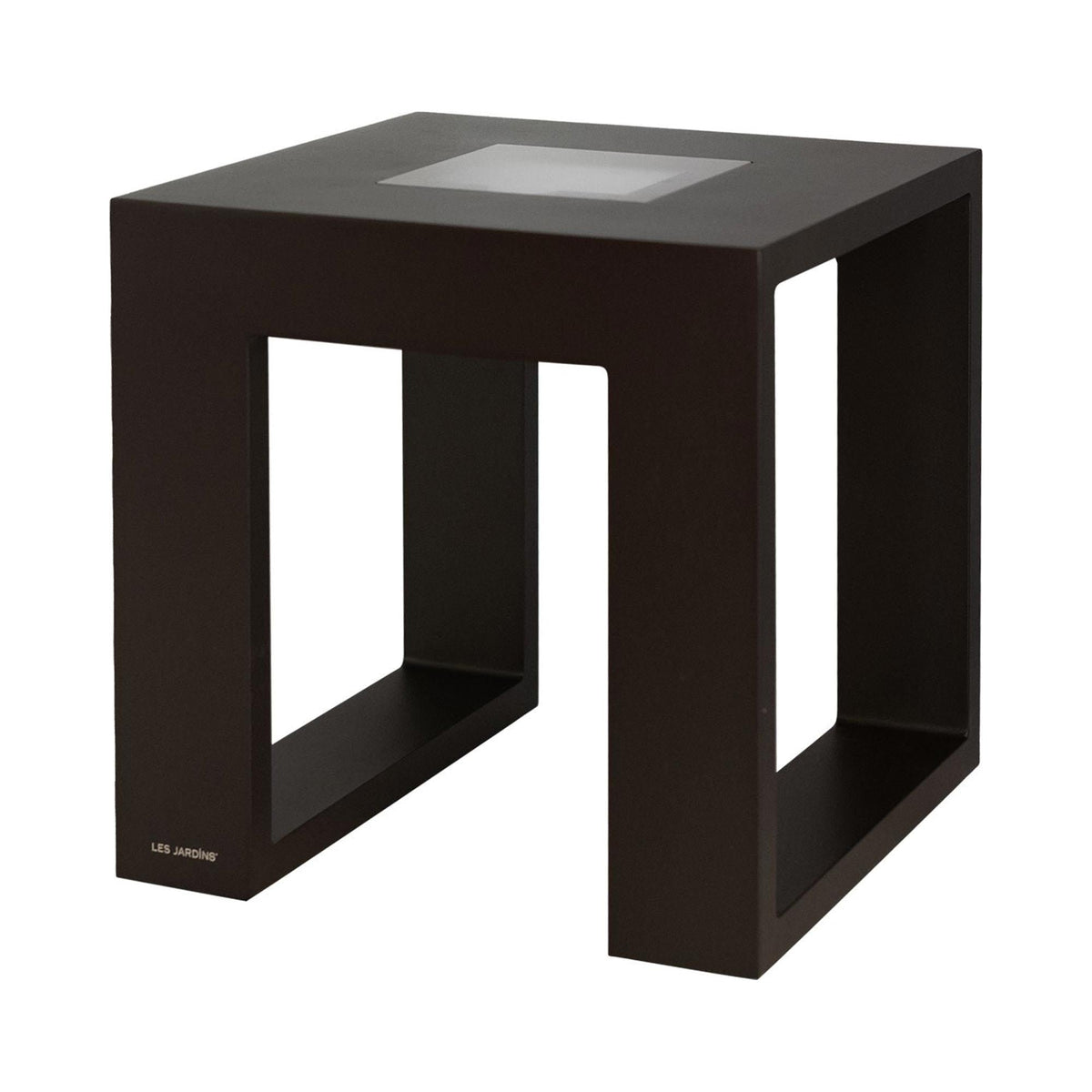 Rancho Outdoor Solar LED Table in Bronze Aluminum.