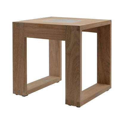 Rancho Outdoor Solar LED Table in Natural Teak.