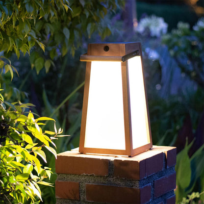 Roam Outdoor Solar LED Lantern in Outside Area.