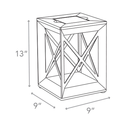Soho Outdoor Solar LED Lantern - line drawing.