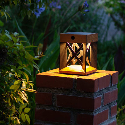 Soho Outdoor Solar LED Table Lamp in Outside Area.