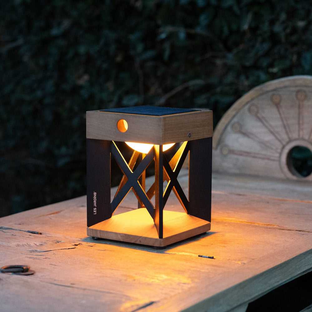 Soho Outdoor Solar LED Table Lamp in Outside Area.