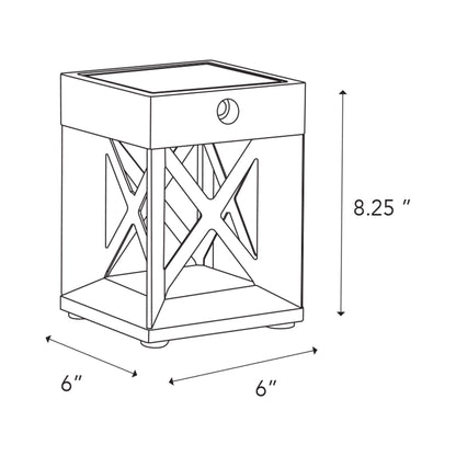 Soho Outdoor Solar LED Table Lamp - line drawing.