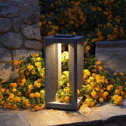 Stonehenge Outdoor Solar LED Pathway Light in Outside Area.