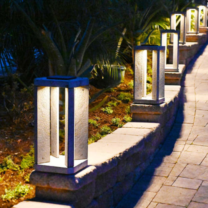 Stonehenge Outdoor Solar LED Pathway Light in Outside Area.