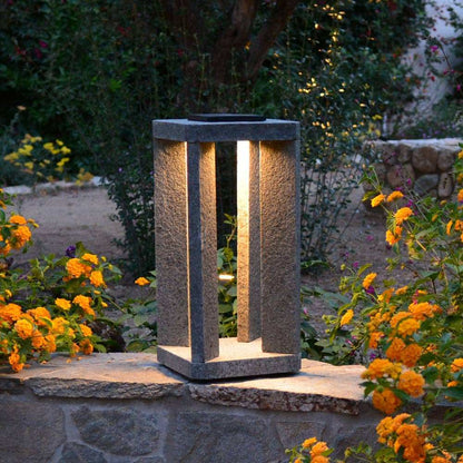 Stonehenge Outdoor Solar LED Pathway Light in Outside Area.