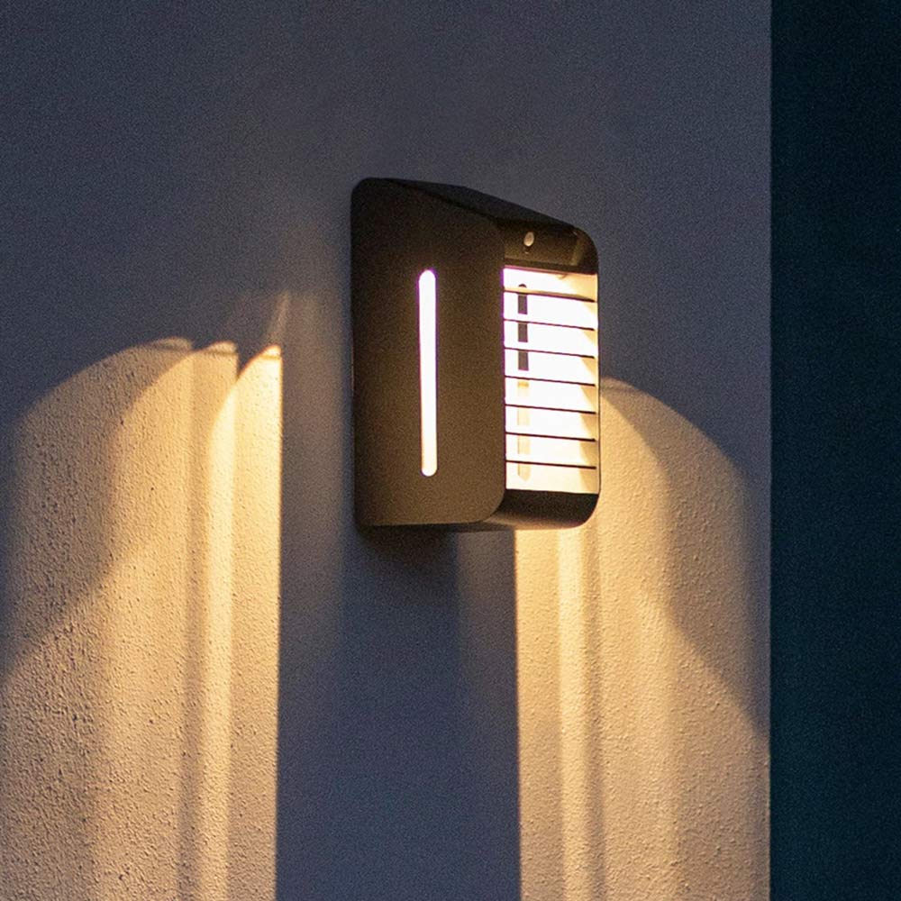 Storm Outdoor Solar LED Wall Light in Outside Area.