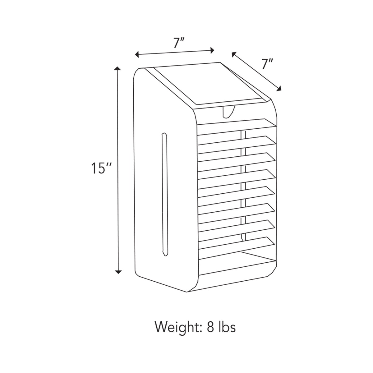 Storm Outdoor Solar LED Wall Light - line drawing.