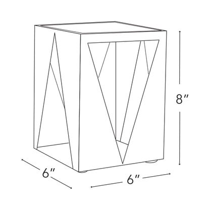Teatree Outdoor Solar LED Table Lamp - line drawing.