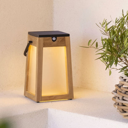 Tecka Outdoor Solar LED Lantern in Outside Area.