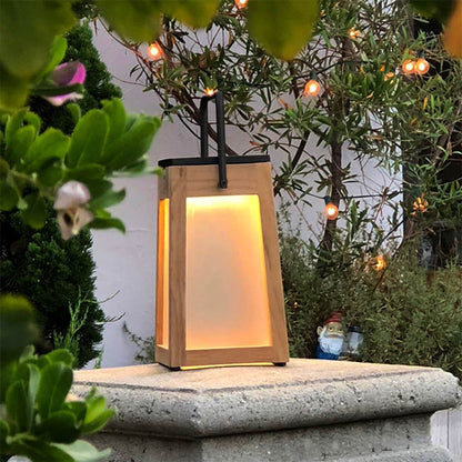 Tecka Outdoor Solar LED Lantern in Outside Area.