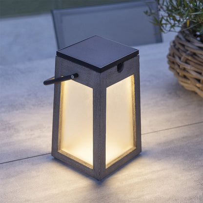 Tecka Outdoor Solar LED Lantern in Outside Area.