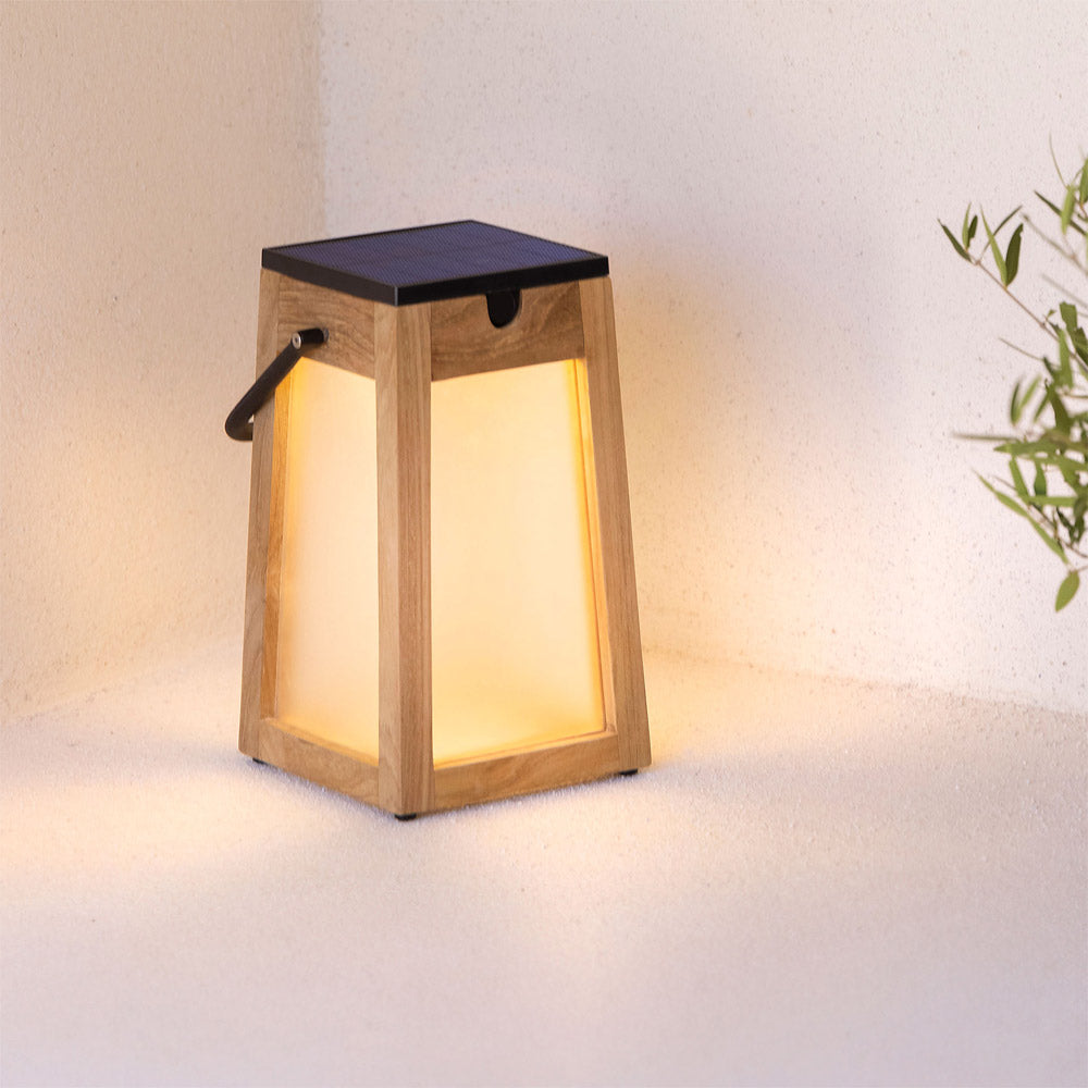 Tecka Outdoor Solar LED Lantern in Outside Area.