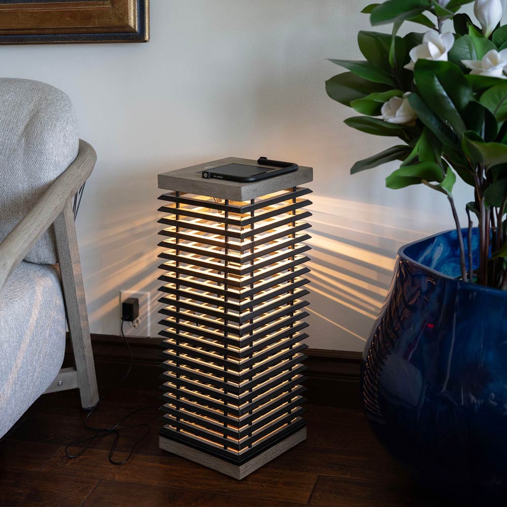 Tekura Solar LED Lantern in living room.