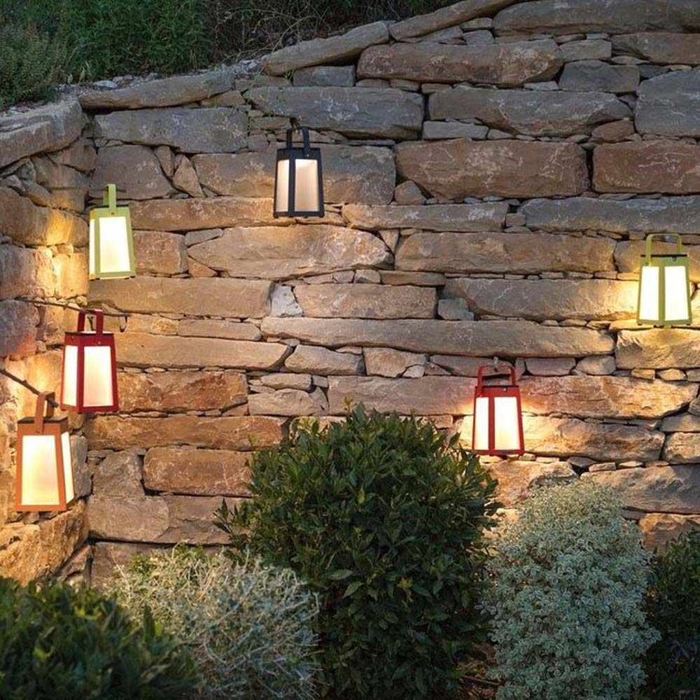 Tinka Outdoor Solar LED Lantern in Outside Area.