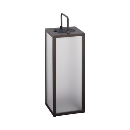 Tradition 2.0 Outdoor Solar LED Lantern in Bronze Aluminum (26-Inch).