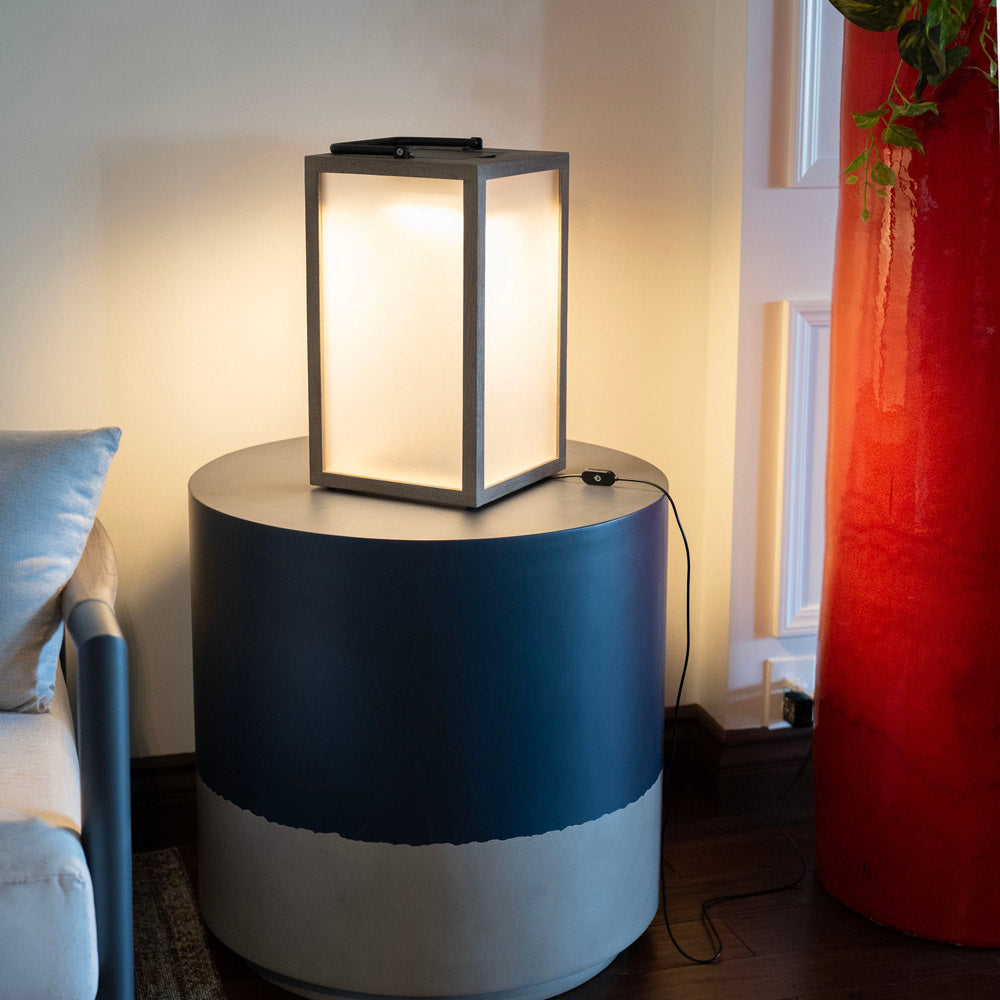 Tradition 2.0 Solar LED Lantern in living room.