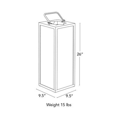 Tradition 2.0 Solar LED Lantern - line drawing.