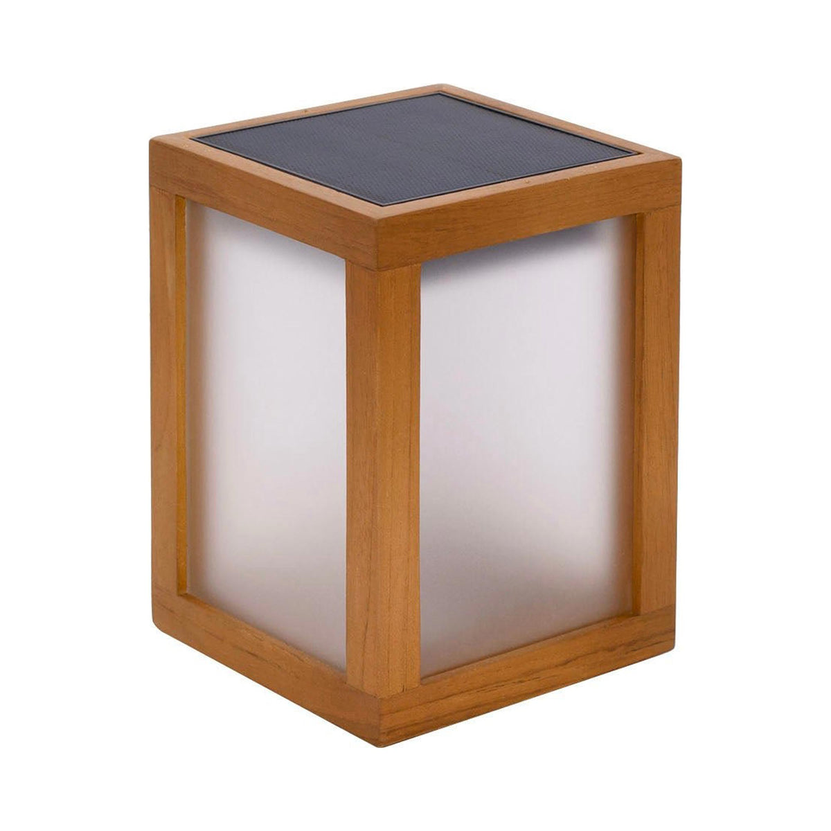 Tradition Outdoor Solar LED Table Lamp in Teak.