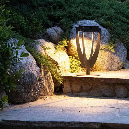 Tulip Outdoor Solar LED Pathway Light in Outside Area.