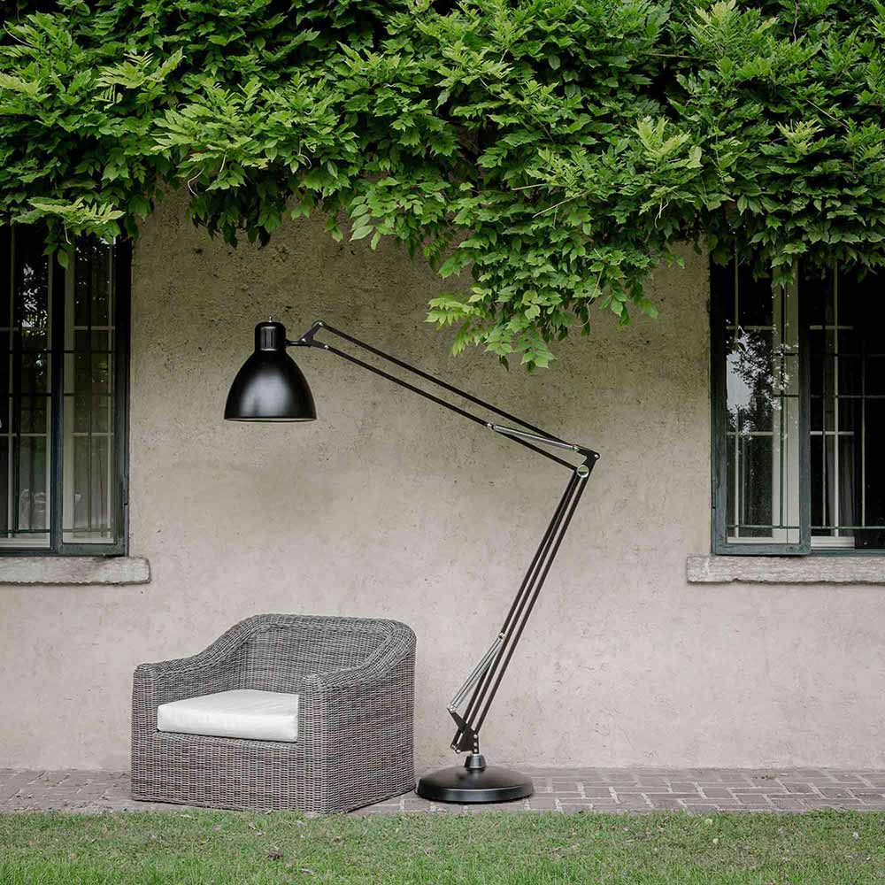 JJ Big LED Outdoor Floor Lamp in Outside Area.