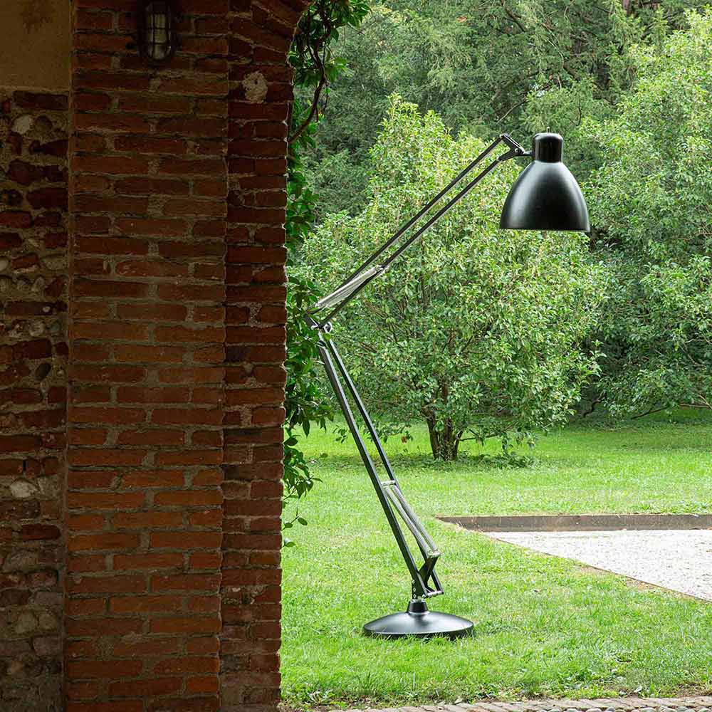 JJ Big LED Outdoor Floor Lamp in Outside Area.